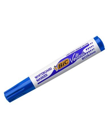 Rotulador bic velleda para pizarra azul punta...