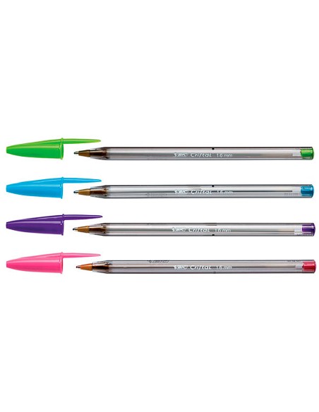 Boligrafo bic cristal large fashion cajas de 20 unidades colores surtidos