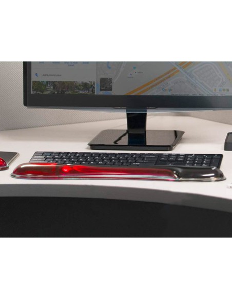 Reposamuñecas kensington duo gel teclado color negro/rojo 240x182x25 mm
