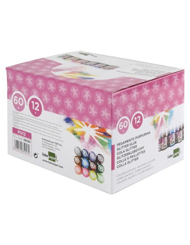 Purpurina pegamento liderpapel fantasia colores...