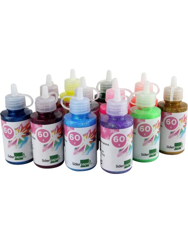 Purpurina pegamento liderpapel fantasia colores...