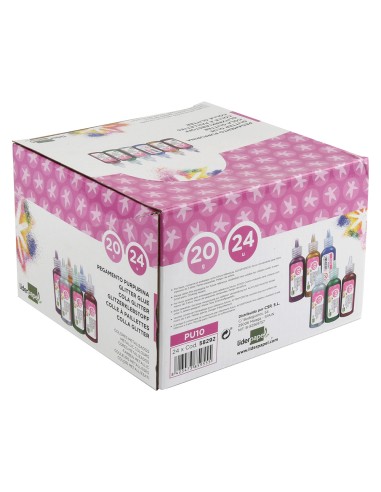 Purpurina pegamento liderpapel fantasia colores...