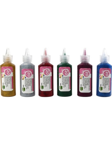 Purpurina pegamento liderpapel fantasia colores...