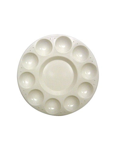 Paleta plastico artist circular con 10 huecos...