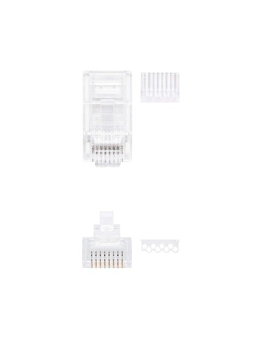 Conector nanocable rj45 8 hilos categoria 6