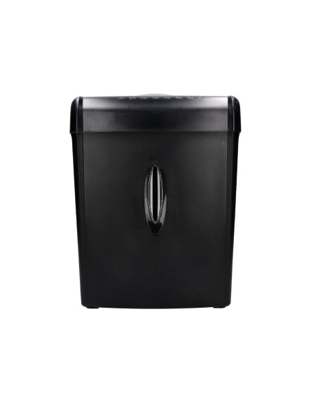 Destructora de documentos q-connect kf17970 capacidad de corte 6 h destruye grapas clips y tarjetas papelera 14l