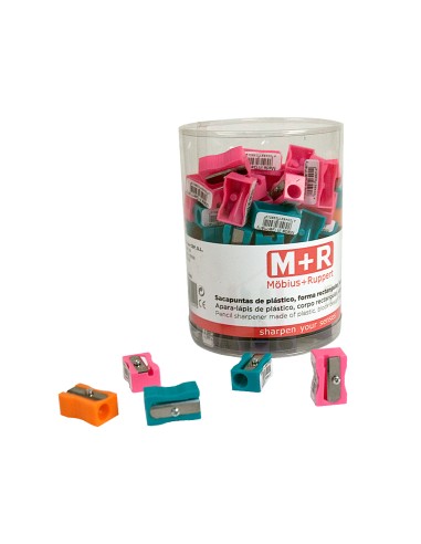 Sacapuntas m+r 304 plastico rectangular 1 uso...