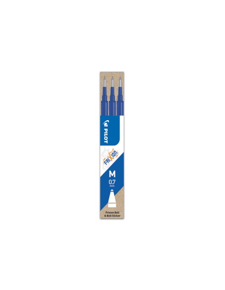 Recambio boligrafo pilot frixion ball azul caja de 3 unidades
