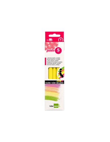 Lapices fluorescente liderpapel jumbo neon...