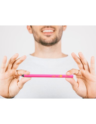 Lapices fluorescente liderpapel jumbo neon rosa