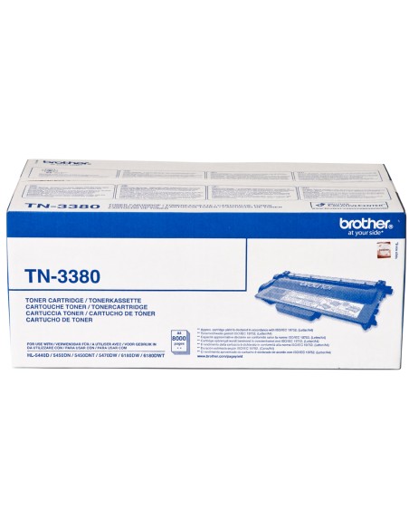 Toner brother tn-3380 para impresoras hl-5440d/5450dn/5470dw/6180dw 8000 pag
