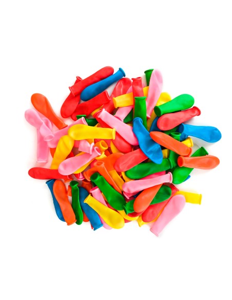 Globo 100% latex biodegradable de agua bolsa de 100 unidades colores surtidos