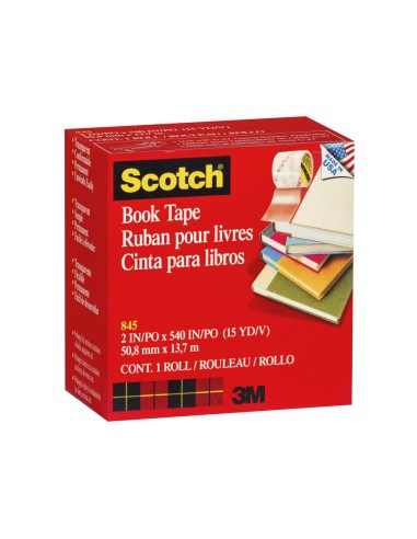 Cinta adhesiva scotch 845 book tape 13,7 m x...