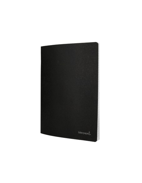 Libreta liderpapel tapa negra a4 80 hojas 60gr cuadro 5mm con doble margen