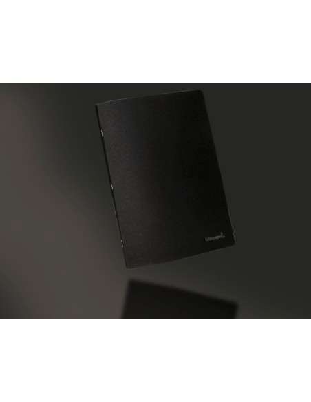 Libreta liderpapel tapa negra a4 80 hojas 60gr cuadro 5mm con doble margen