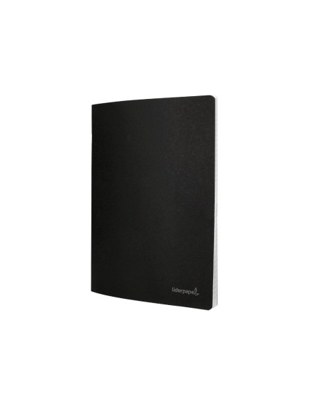 Libreta liderpapel tapa negra a4 80 hojas 60gr horizontal con doble margen