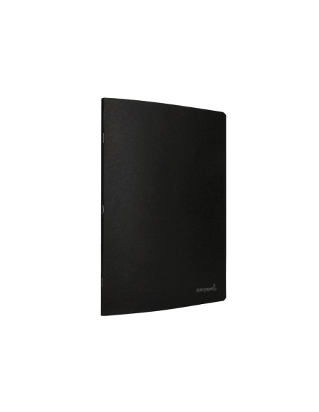 Libreta liderpapel tapa negra a4 80 hojas 60gr horizontal con doble margen