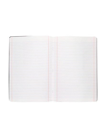 Libreta liderpapel tapa negra a4 80 hojas 60gr horizontal con doble margen