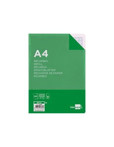Recambio liderpapel a4 100 hojas 60gr rayado nº...