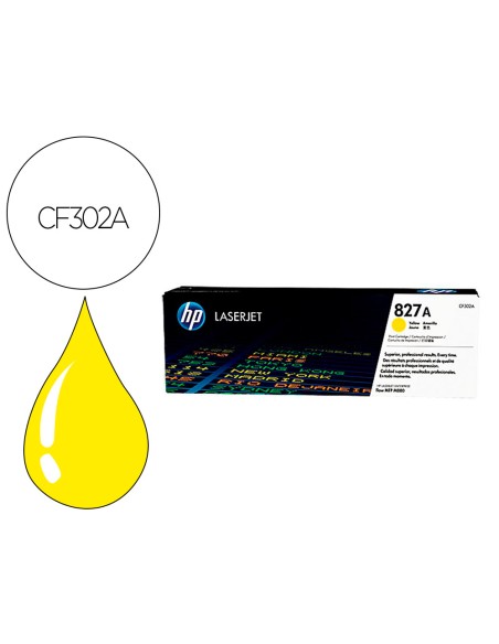 Toner hp 827a laserjet pro mfp m880 amarillo 32000 paginas