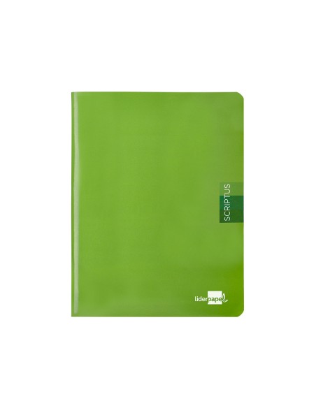Libreta liderpapel scriptus a5 48 hojas 90gr cuadro 4mm con margen color verde