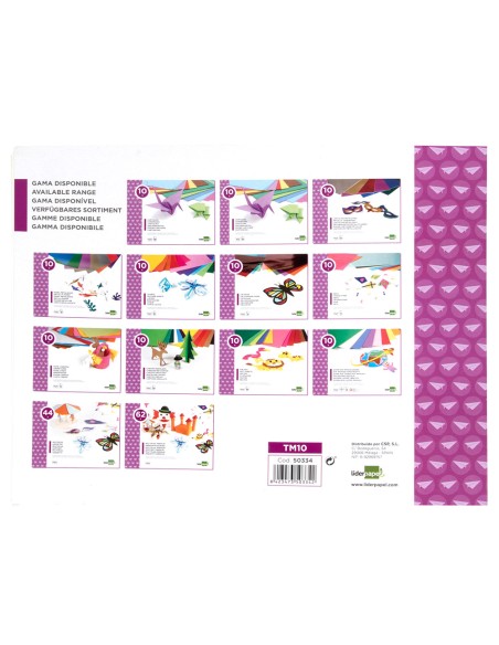Bloc trabajos manuales liderpapel cartulina metalizada 240x315mm 10 hojas colores surtidos