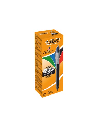 Boligrafo bic cuatro colores con grip colore...