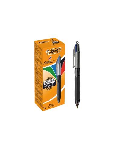 Boligrafo bic cuatro colores con grip colore...