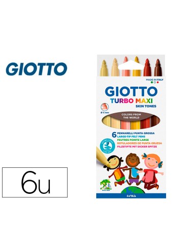 Rotulador giotto turbo maxi skin tones lavable...