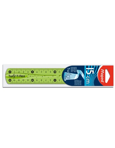 Regla maped plastico flexible 15 cm colores...
