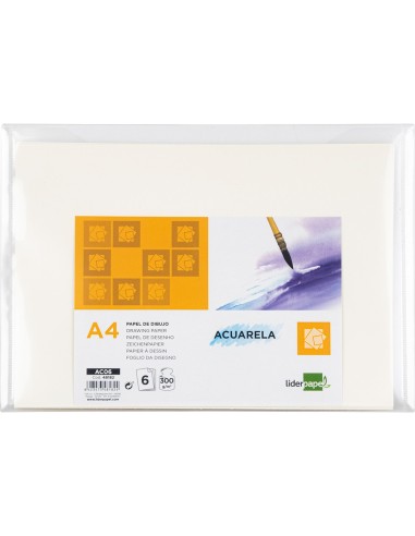 Papel dibujo liderpapel 210x297mm 300g/m2...