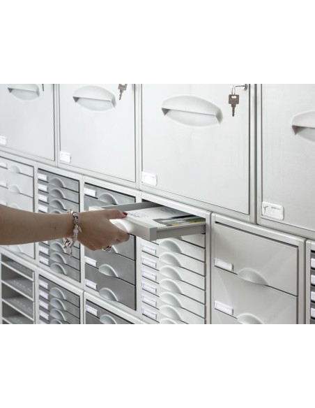 Fichero cajones de sobremesa 8409c 356x316x303 mm 9 cajones color gris