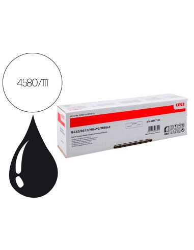 Toner oki n45807111 negro 12000 paginas
