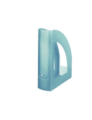 Revistero plastico q-connect turquesa translucido