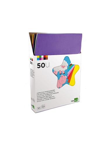Goma eva liderpapel expositor de 50 planchasx10...
