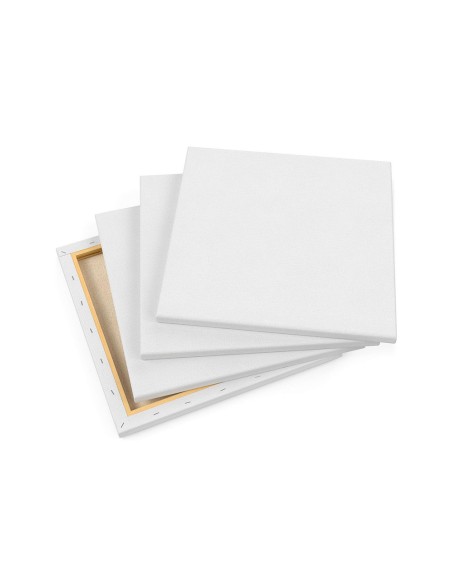 Bastidor liderpapel 4p lienzo grapado trasero algodon 100% marco pawlonia 1,8x3,8 cm bordes madera 33x22 cm