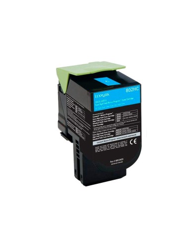Toner laser lexmark 80c2hce cian 3000 paginas