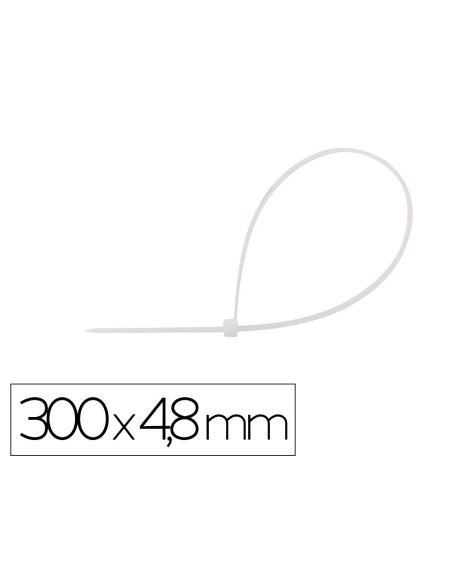 Brida q-connect color blanco 300x4,8 mm bolsa de 100 unidades