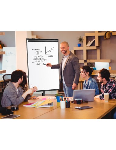 Pizarra movil q-connect con ruedas para...