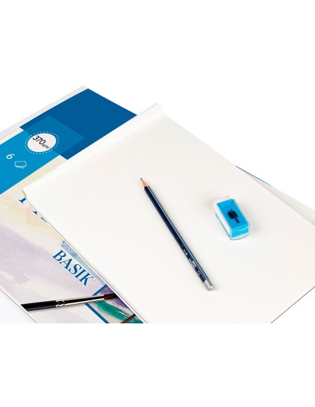 Papel acuarela basik canson din a3 370 gr pack de 6 hojas