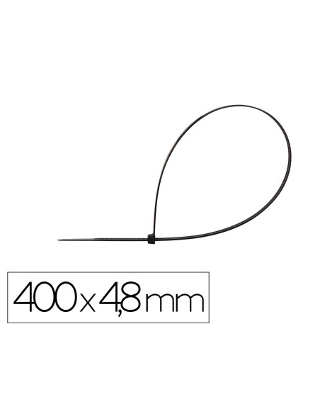 Brida q-connect color negro 400x4,8 mm bolsa de 100 unidades