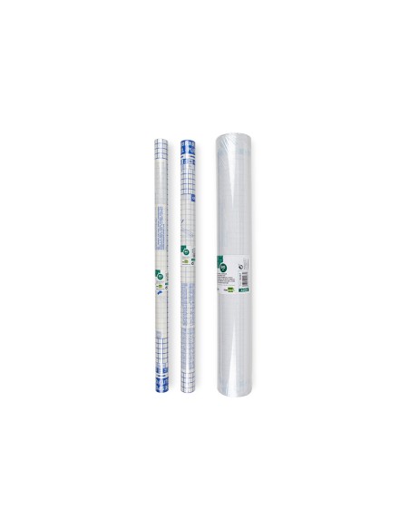 Rollo plastico adhesivo liderpapel 0,50x3 m 8o micras forralibros removible