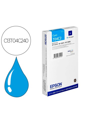 Ink-jet epson t04c2 cian 1700 paginas
