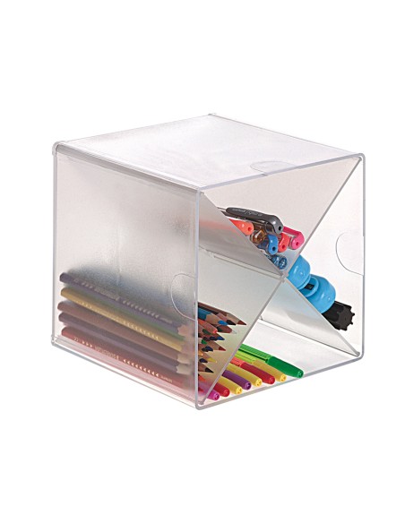 Archicubo archivo 2000 aspa organizador modular apilable plastico 150x150x150 mm incluye dos clips sujecion