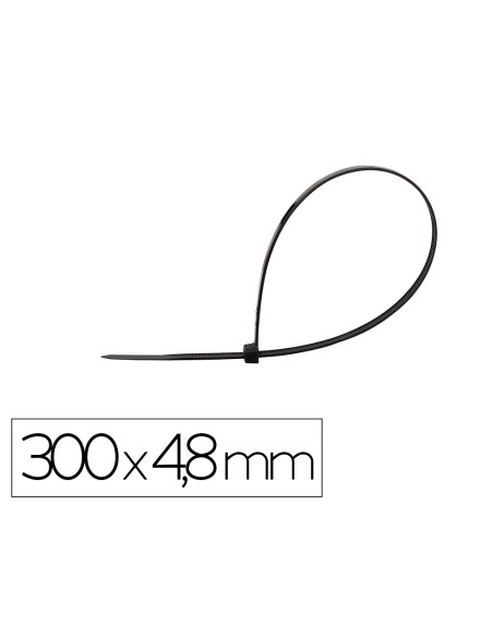 Brida q-connect color negro 300x4,8 mm bolsa de 100 unidades