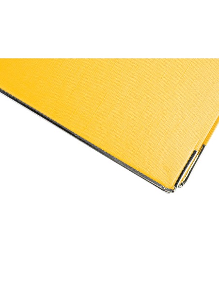 Archivador de palanca liderpapel folio documenta forrado pvc con rado lomo 75mm amarillo compresor metalico