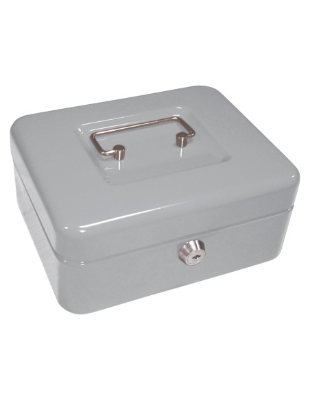 Caja caudales q-connect 8\" 200x160x90 mm plata con portamonedas