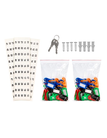 Armario metalico portallaves q-connect 370x280x80 mm para 140 llaves