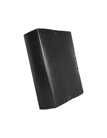 Carpeta proyectos liderpapel folio lomo 90mm carton gofrado negra