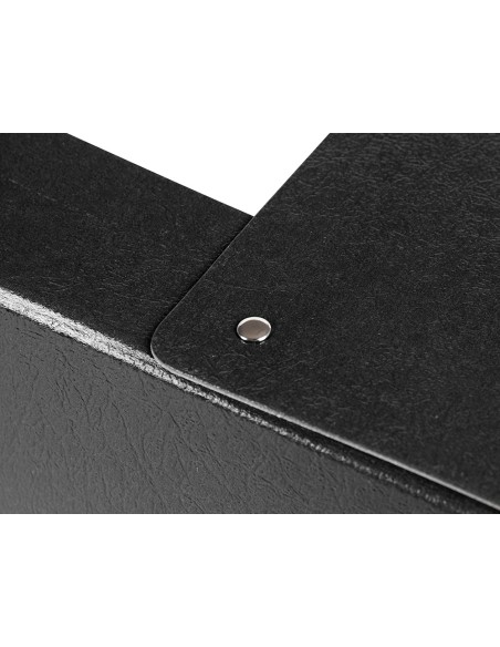 Carpeta proyectos liderpapel folio lomo 90mm carton gofrado negra